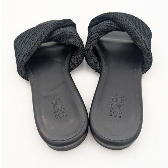 Nordstrom Chantelle Slide Sandal Women's Twist Front Black Size US7.5M - Picture 4 of 7